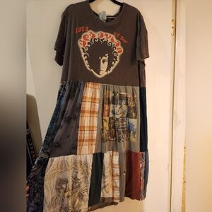 Vintage Graphic Patchwork Dress